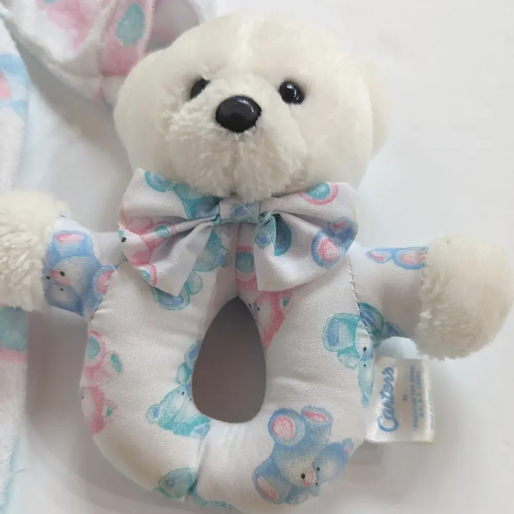 Vtg 90s Carter's Terry Sleeper Baby Sz Newborn Teddy Bear - Picture 2 of 7